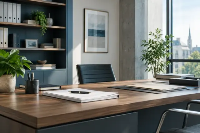 Büro und Unterlagen als Motiv für Dienstleister