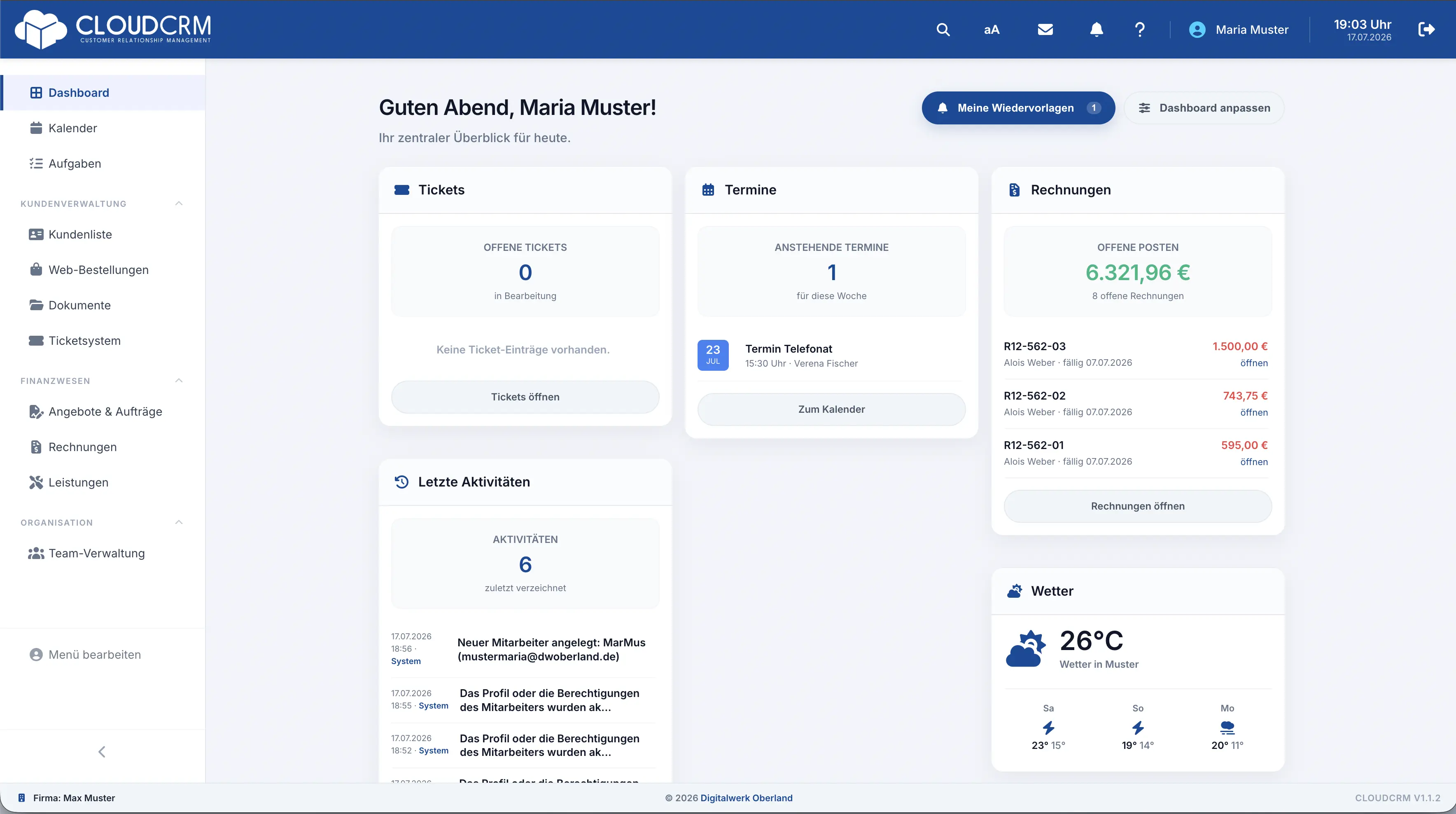 CloudCRM – Benutzer mit geprüfter Firmenzuordnung
